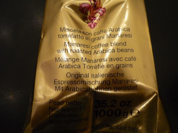 Manaresi Caffè Espresso - Caffé Arabica grani 1000g - text